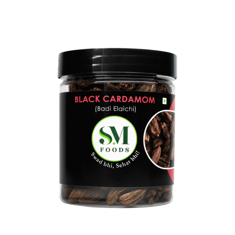 SM FOODS Organic Black Cardamom (Badi Elaichi) – Smoky, Aromatic & Farm Fresh