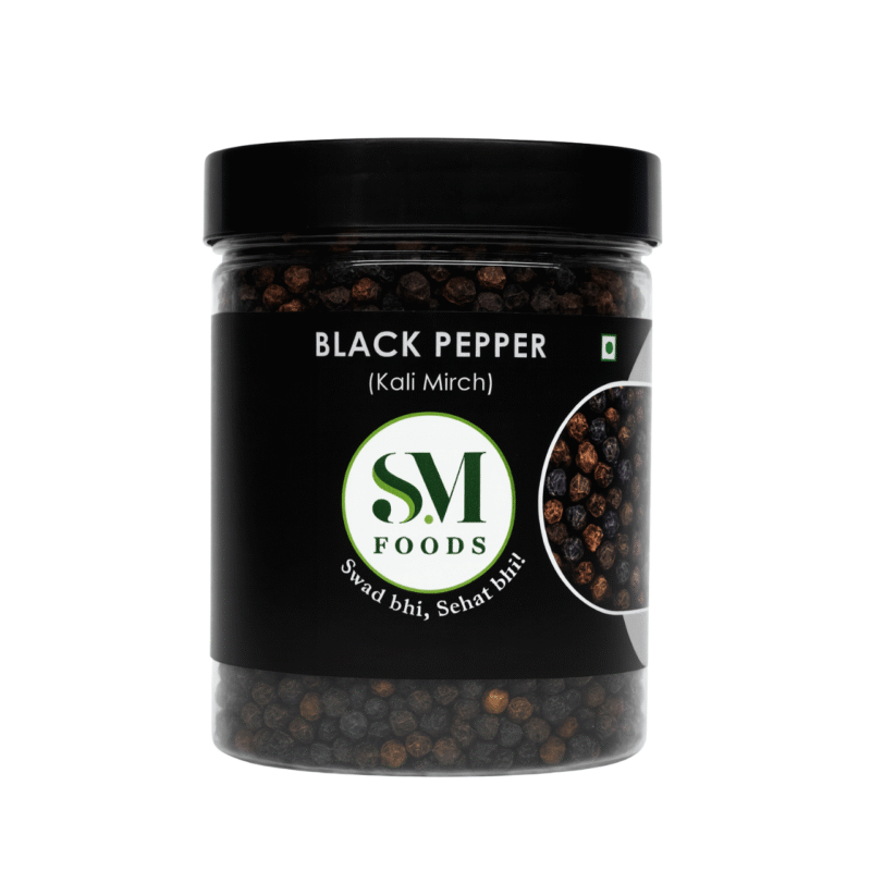 SM FOODS Organic Black Pepper (Kali Mirch) – Bold, Pure & Farm Fresh from Malabar