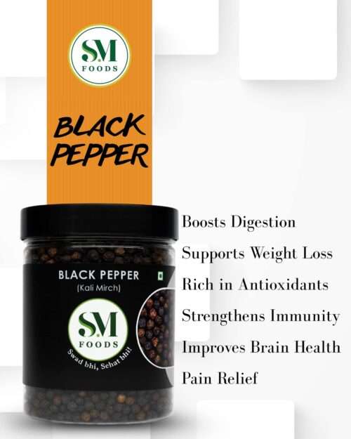 SM FOODS Organic Black Pepper (Kali Mirch) – Bold, Pure & Farm Fresh from Malabar - Image 3